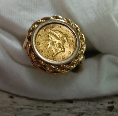 1851 gold coin set in - $1,