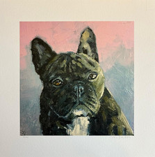 French Bulldog Frenchie Signed Limited Edition Colour Print Dog Portrait