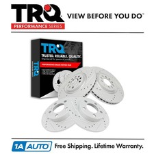 TRQ Drilled Brake Rotor Set