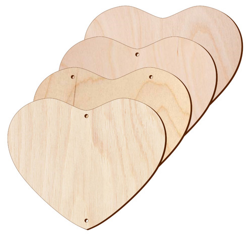 Wooden heart shape - wooden, plywood