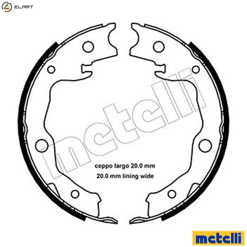 Brake shoe set parking - shoe,