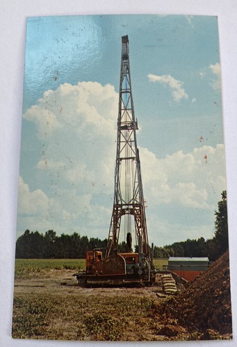 Vintage postcard drilling - vintage,