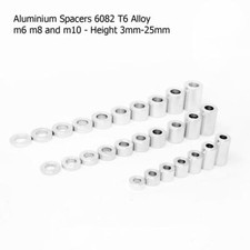 Aluminium Stand Off Spacers Collar Bonnet Raiser Bushes Washers m6 m8 m10 3-25mm