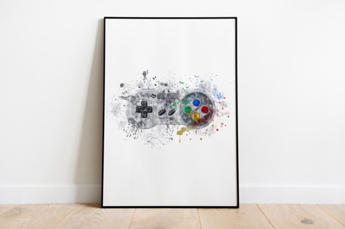 Watercolour splash retro snes - retro,