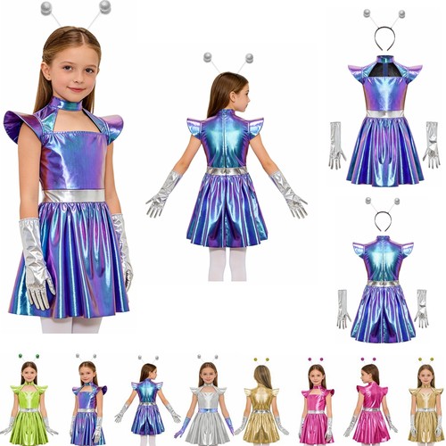 Girls metallic dress - uk,