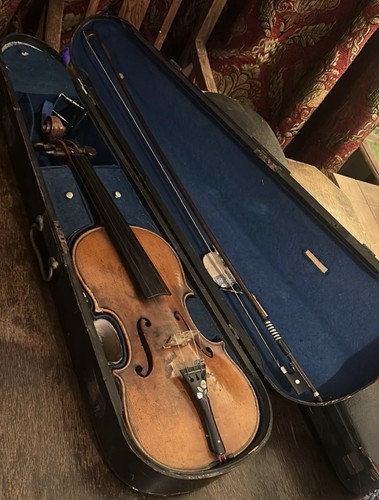 Violin and bow - and,