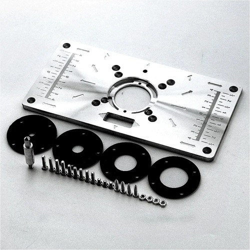 Aluminium router table insert - aluminium,