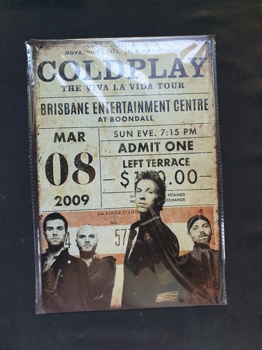 Coldplay metal sign plaque - sign,