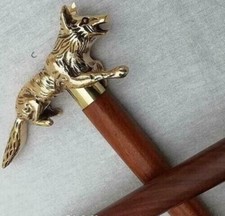 Brass Wolf Head Vintage Golden