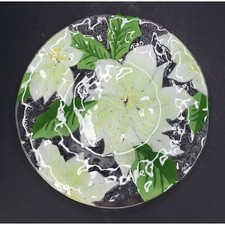 Fused Art Glass Plate Signed