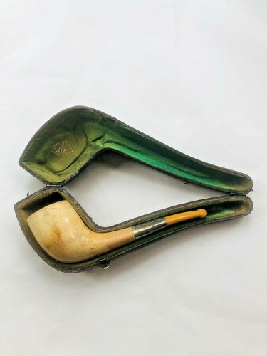 Antq meerschaum 1885 pipe - meerschaum,