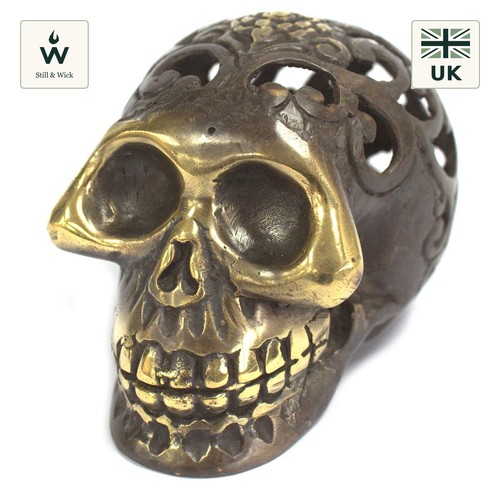 Vintage brass skull lrg - vintage,