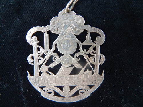 Masonic 1757 silver engraved - silver,