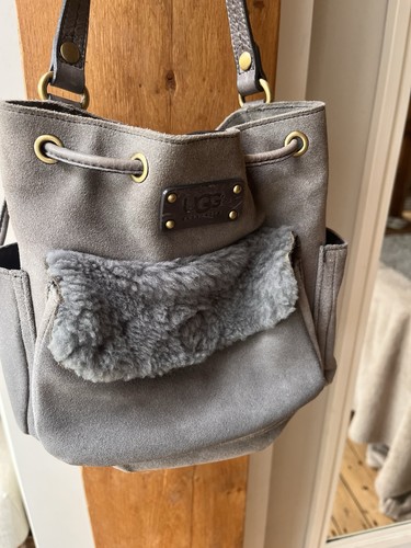 Ugg suede sheepskin bag grey - sheepskin,
