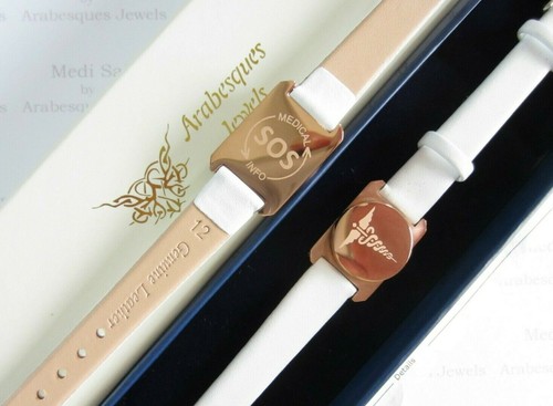 Ladies sos bracelet white - bracelet,