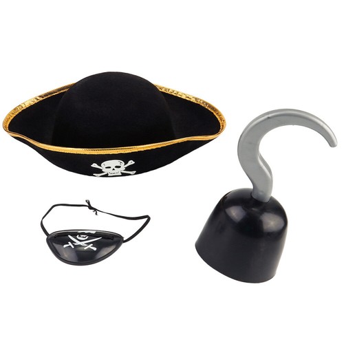 3pcs captain hook costume