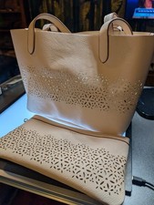 Ralph Lauren matching Tote and clutch bags laser cut