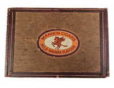 WOODEN CIGAR BOX   MANIKIN CIGARS MILD HAVANA FLAVOUR EMPTY
