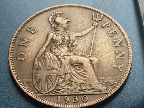 1930 george british penny - 1930, v