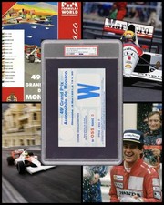 Ayrton Senna 4th Monaco Win Ticket PSA 1.5 - 1991 Monaco Grand Prix
