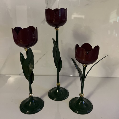 Vintage tulip candle - tulip, holders