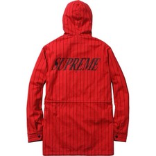 PINSTRIPE TWILL PARKA JACKET