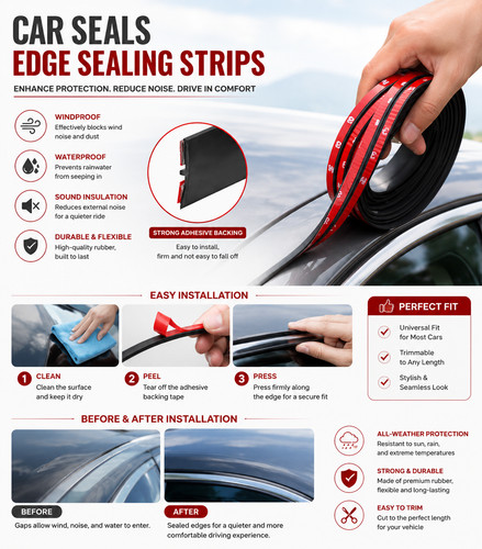 Car seals edge - edge, strips