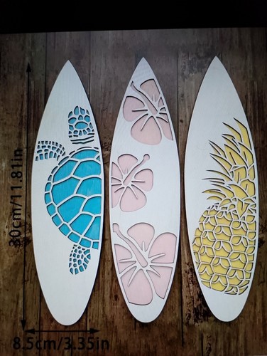 3pcs boho surfboard hawaiian - surfboard,