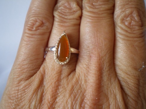 American fire opal ring - opal, 1.34