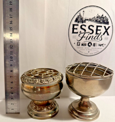 Pair vintage silver plated - vintage,
