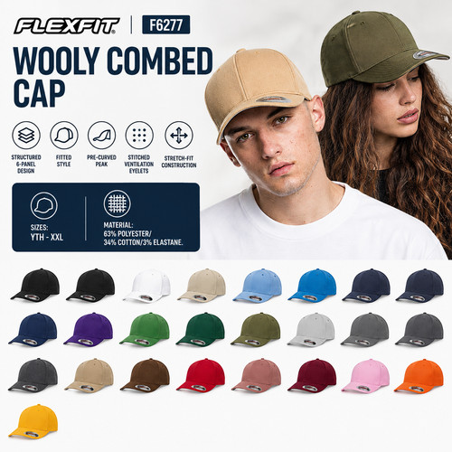 Flexfit f6277 wooly combed cap - flexfit,