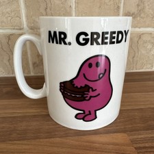 Mr Greedy Huge Large 700ml Ceramic Mug Cup 2013 Mr Men Roger Hargreaves VGC