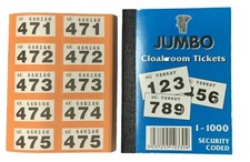 RAFFLE TICKETS BOOK Cloakroom