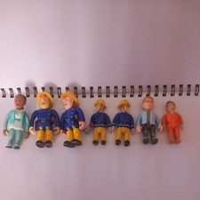 7xFireman Sam  Action FiguresPVC Doll figures Approx Size 3.5" and 2.5"
