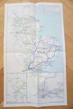 Feb 1962 Eastern Region British Rail Railway Map VGC