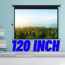 Motorized Electric Projector Screen with Remote Control for Home School Theatre