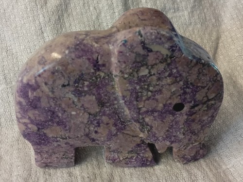 Purple elephant 5 - elephant, 3"×2.5"