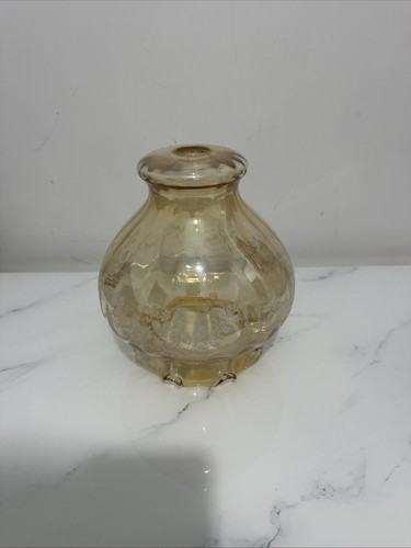 Vintage amber glass light - glass,