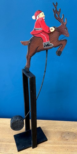 Wood rocking pendulum santa - pendulum, &