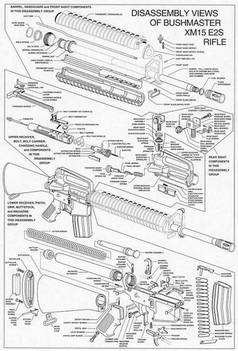 M16 rifle technical diagram - rifle,