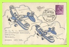 G.B. 1978 9½p machin on Air Show Jack Follows hand painted Cover SCARCE,