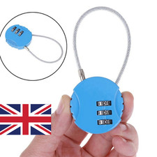 Combination Lock Luggage padlock Wire lock suitcase Gym Locker travel – 3 Digit