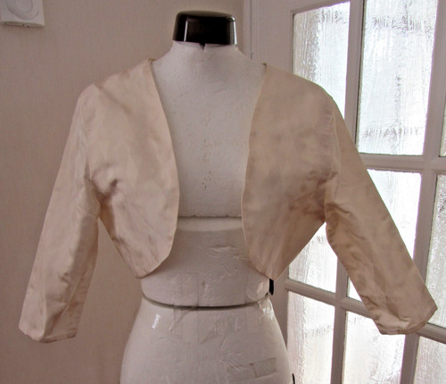 Cream silk bolero jacket - silk,