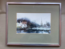 1974 Chester Williams Signed Watercolour Original Framed Ellingham Mill Norfolk