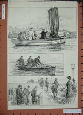 Original Old Antique Print