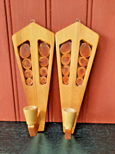 Swedish handmade wooden candle sconces
