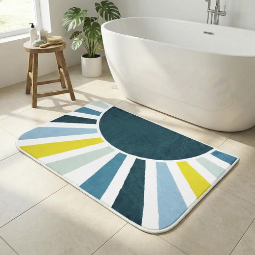 Blue green rainbow sun - blue,