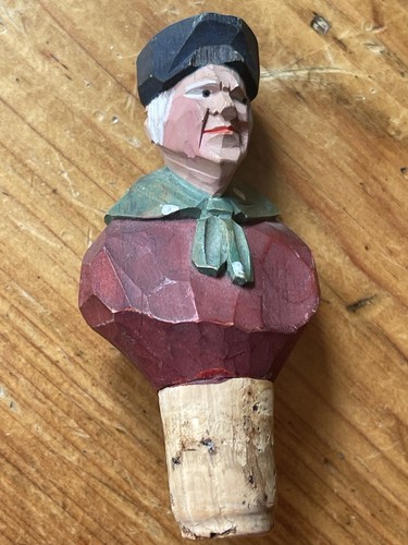 Vintage hand carved wooden - carved,