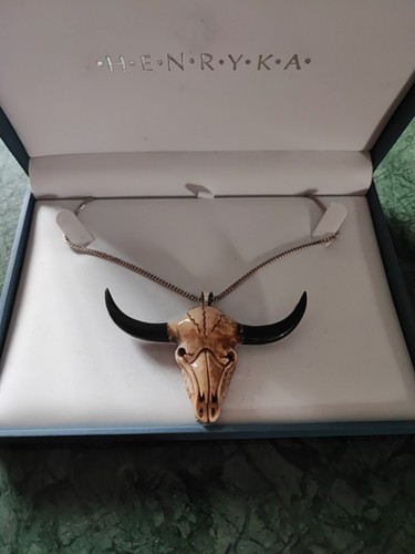Mens 925 silver horned - silver, skull