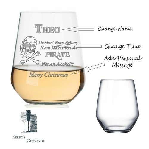 Personalised pirate rum glass - pirate,
